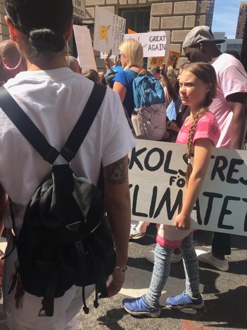 Greta Thunberg at climate march